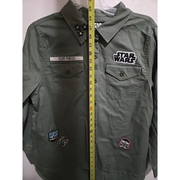 Star Wars Shirt Women Green Army Patches Rebel Alliance Elite Force Size Medium - Picture 10 of 14